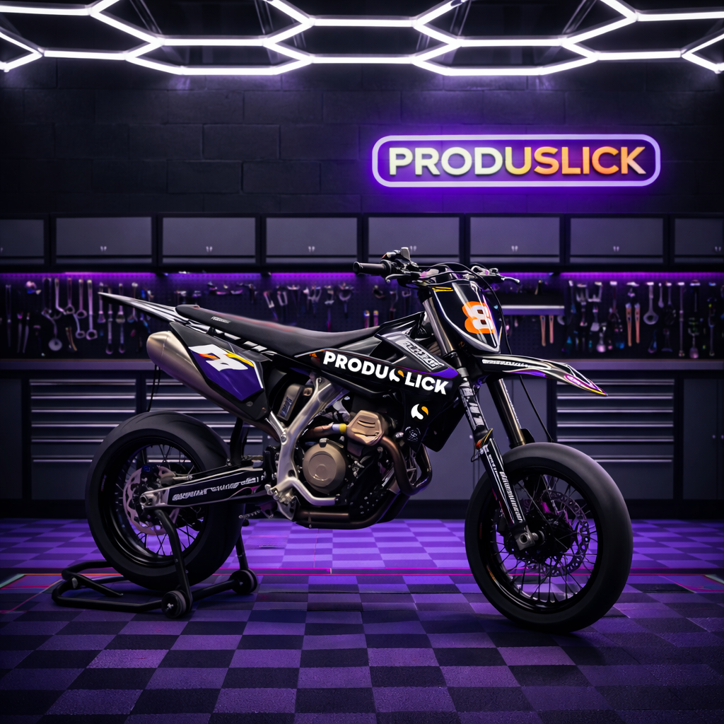 Moto dans un garage