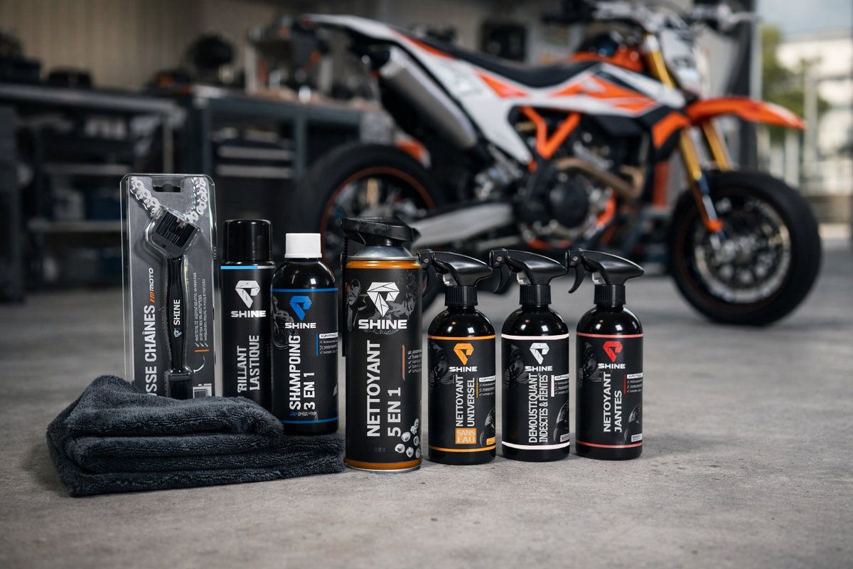 La gamme d'entretien moto Shine