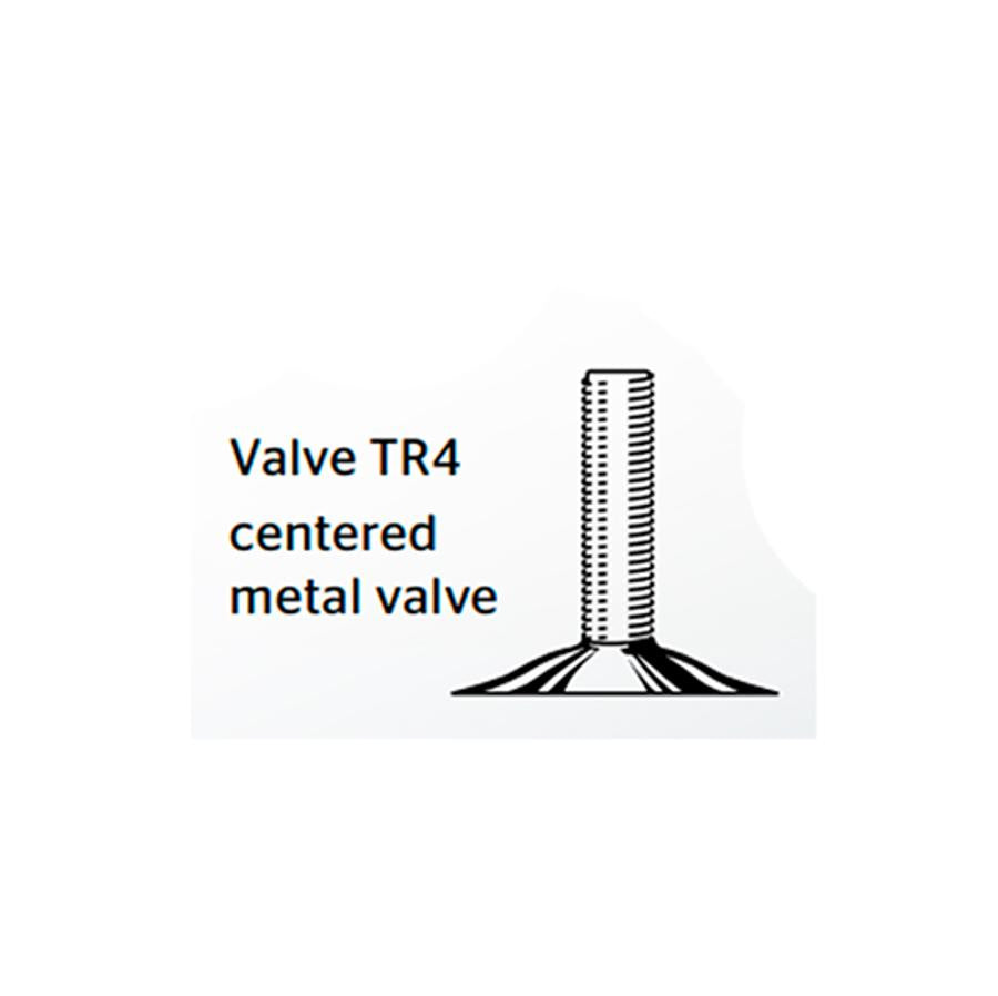 Valve TR4 métal centrée - chambre à air Michelin 17 pouces - ProDuSlick